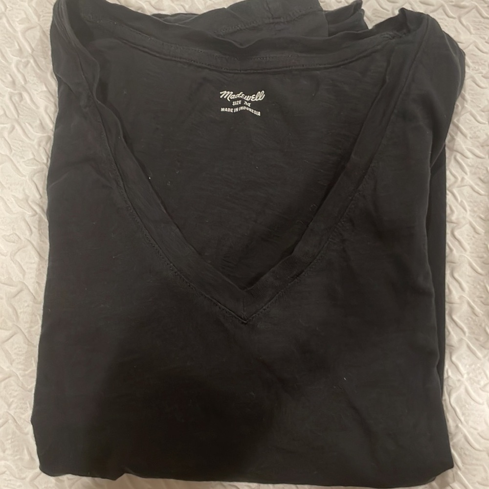 Madewell t-shirts black gray orange white green v-neck quality Nordstrom rack M - Picture 4 of 9
